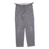 CARHARTT Mens Cotton Blend Relaxed Grey Cargo Trousers W28 L32 Workwear Zip