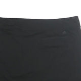ADIDAS Womens Black Mini Cotton Blend Plain Skirt L Sports Casual Activewear