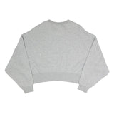 NIKE Womens Grey Sweatshirt Crew Neck XS Cropped Casual Pullover Cotton Blend