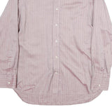 TED BAKER Mens Pink Shirt M Cotton Stylish Patterned Collar Long Sleeve