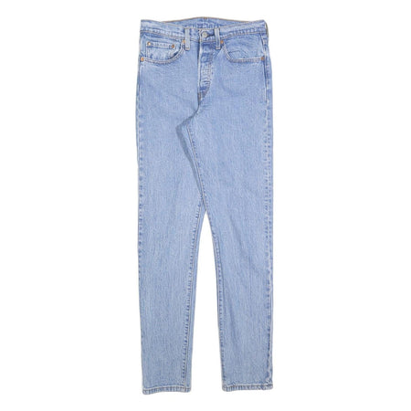 LEVI'S 501S BIG E Womens Slim Skinny Denim Light Blue W26 L32 Retro Vintage
