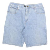 MCORVIS Mens Light Blue Denim Shorts M W32 Classic Cotton Blend Casual Fit