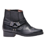 HIGHWAY Ankle Boots Black Leather Womens UK 7