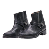 HIGHWAY Ankle Boots Black Leather Womens UK 7