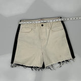 Guess Denim Shorts - 30W UK 12 Black & White Denim