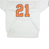 RUSSELL ATHLETIC Mens White & Orange Oklahoma State Graphic T-Shirt 2XL Short