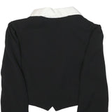 MUREK MODELL Womens Black & White Cropped Jacket UK 8 Polyester Classic Button