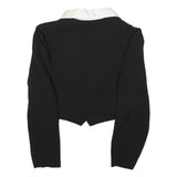 MUREK MODELL Womens Black & White Cropped Jacket UK 8 Polyester Classic Button