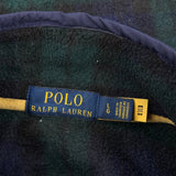 Polo By Ralph Lauren Checked Snap-T Fleece - Large Green Polyester