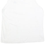ADIDAS Mens White Vest L Sleeveless Crew Neck Cotton Blend Sports Casual Gym