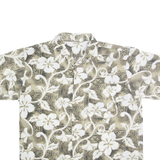 GEAR EXTREME Mens Beige & Cream Floral Synthetic Shirt 2XL Casual Summer Holiday