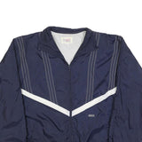 ARGUS Mens Navy Blue White Stripe Track Jacket L Polyester Blend Zip