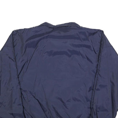 ARGUS Mens Navy Blue White Stripe Track Jacket L Polyester Blend Zip