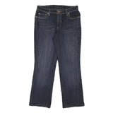 LEVI'S Womens Blue Regular Straight Denim Dark W30 L28 Zip Cotton Blend Jeans