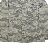 EXCELL MANUFACTURING Mens Blue Plain Cotton Blend Military Style L Jacket Button