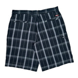 Dickies Checked Cargo Shorts - 34W 10L White Cotton