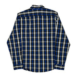 Levis Checked Flannel Shirt - Large Blue Cotton