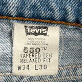 550 Levis Jeans - 34W 30L Light Wash Cotton