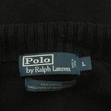 Polo By Ralph Lauren 1/4 Zip - Large Black Cotton