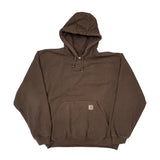 Carhartt Hoodie - 2XL Brown Cotton Blend