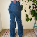 Wild Easy Jeans - 30W UK 10 Blue Cotton Blend