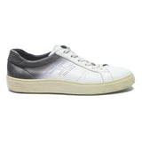 HOGAN Mens Classic Low Top Trainers Leather UK 8.5 Black & White Stylish Comfort