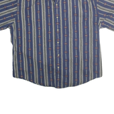 IVY CLUB Mens Blue Pattern Shirt L Casual Button Cotton Summer
