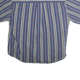 IVY CLUB Mens Blue Pattern Shirt L Casual Button Cotton Summer