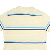 CHAPS Mens Yellow & Blue Striped Short Sleeve Polo Shirt XL Classic Cotton
