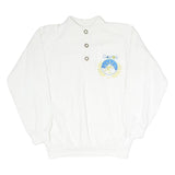 ODLO Mens White DAVOS Crew Neck S Cotton Blend Pullover Sweatshirt