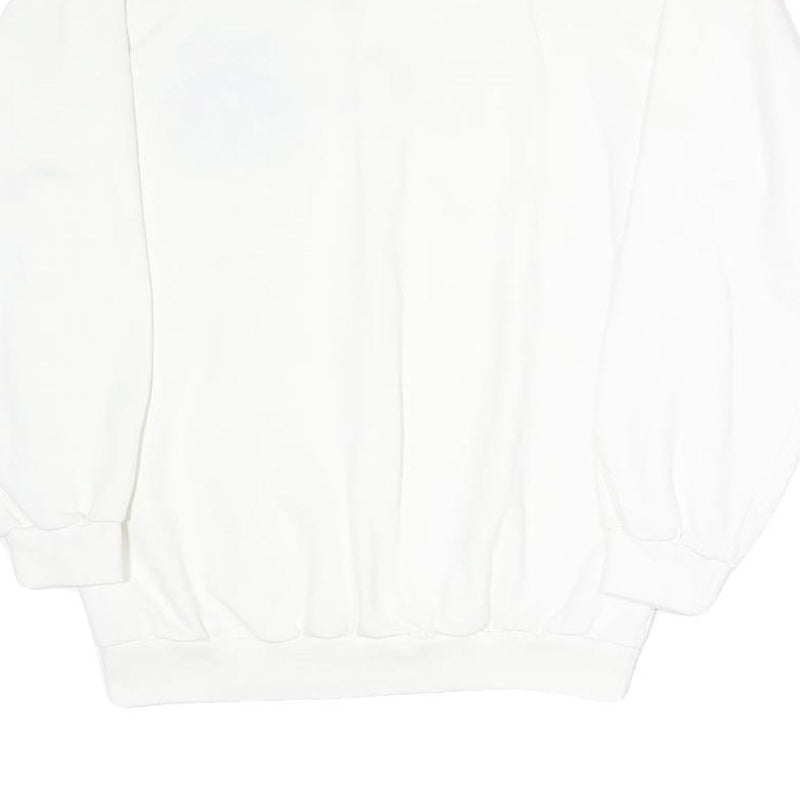 ODLO Mens White DAVOS Crew Neck S Cotton Blend Pullover Sweatshirt