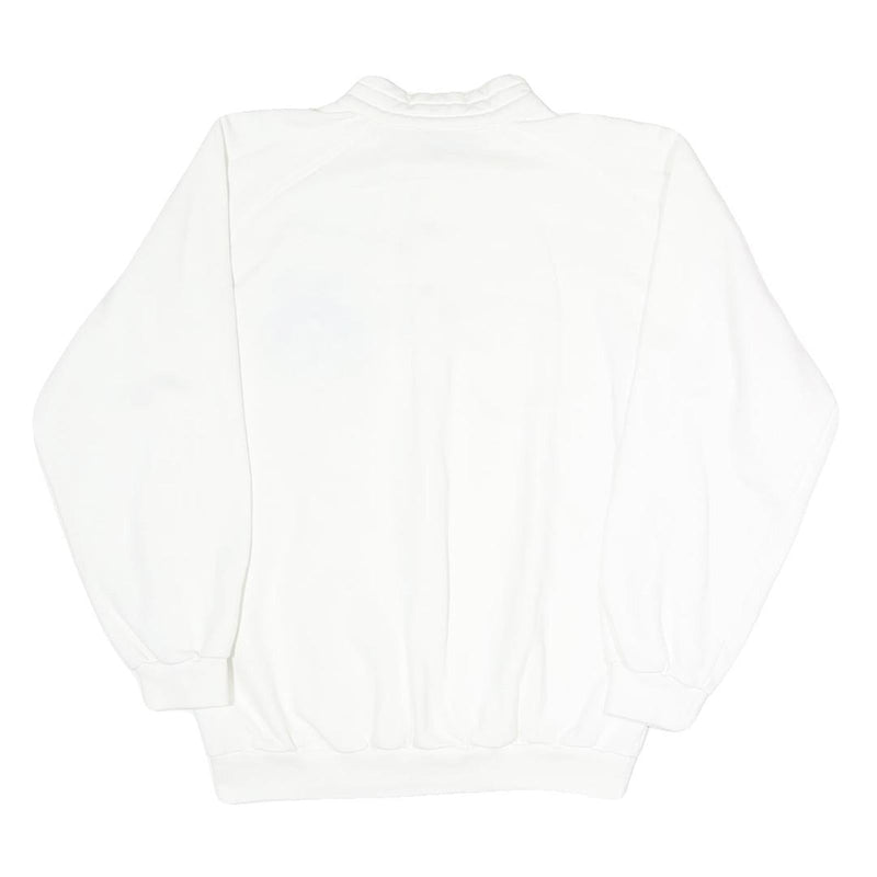 ODLO Mens White DAVOS Crew Neck S Cotton Blend Pullover Sweatshirt