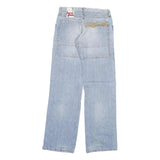 TAKE TWO Womens Jeans Blue Relaxed Straight Denim Light W28 L33 Casual Zip