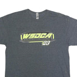 GILDAN Mens Grey Western States Dwarf Car Nationals Graphic T-Shirt L Short