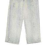 KOMAN JEANS Mens Blue Cotton Regular Straight Denim Light W34 L30 Distressed