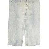 KOMAN JEANS Mens Blue Cotton Regular Straight Denim Light W34 L30 Distressed
