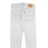 LEVI'S 511 Slim Mens Jeans White Cotton Blend Slim Skinny Denim W31 L30 Stylish
