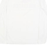 HOLLISTER Mens White & Red Graphic T-Shirt S Long Sleeve Crew Neck Cotton Blend