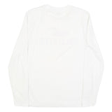 HOLLISTER Mens White & Red Graphic T-Shirt S Long Sleeve Crew Neck Cotton Blend