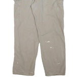 CARHARTT Mens Regular Fit Beige Cotton Blend Zip Trousers W38 L32 Workwear
