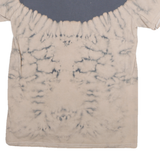 KISS Mens Beige & Grey Destroyer Graphic T-Shirt S Short Sleeve Crew Neck Rock