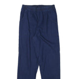 CASCADE Womens Jeans Blue Relaxed Straight Denim W26 L29 Elasticated Waist