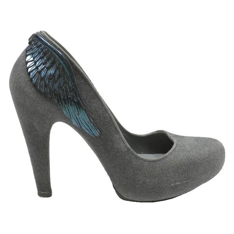 MELISSA Womens Grey Synthetic High Heels UK 4 Wing Detail Fashionable