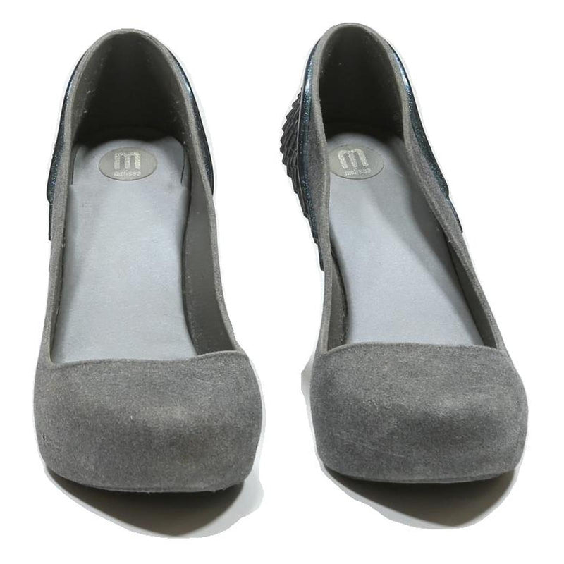 MELISSA Womens Grey Synthetic High Heels UK 4 Wing Detail Fashionable