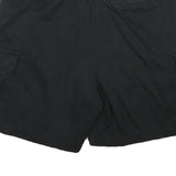 WOOLRICH Mens Black Cargo Shorts L W30 Casual Cotton Blend Button Closure