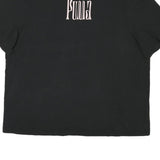 PUMA Womens Black Graphic T-Shirt 2XL Short Sleeve Round Neck Cotton Blend
