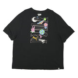 PUMA Womens Black Graphic T-Shirt 2XL Short Sleeve Round Neck Cotton Blend