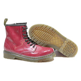DR MARTENS 1460 Girls Lace-Up Boots Red Leather UK 2.5 Durable Comfortable