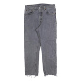 LEVI'S 501 Womens Jeans Grey Regular Straight Denim Raw W30 L26 Button Cotton
