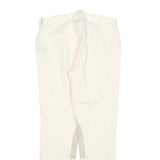 RALPH LAUREN Womens Cotton Blend White Slim Straight Trousers W28 L28 Zip